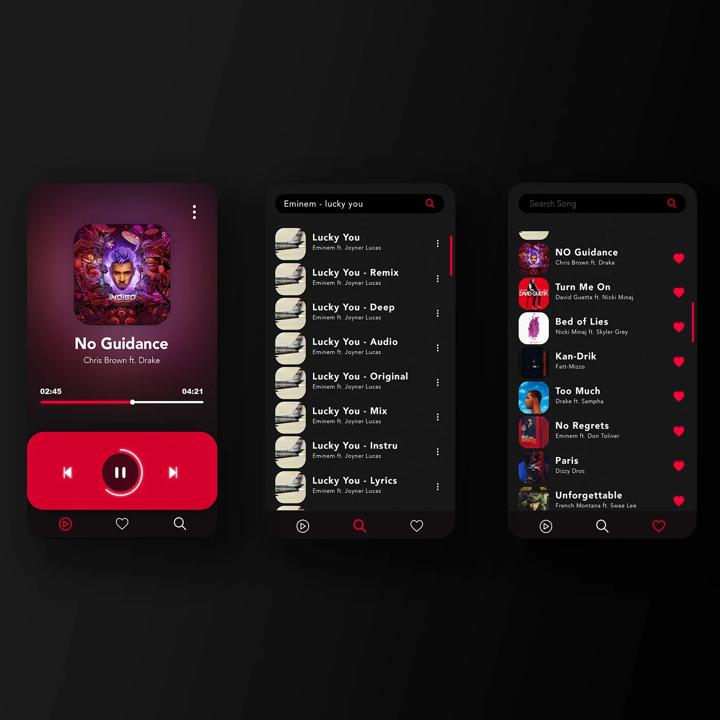 Music Player — UI/UX design · Mobile interface