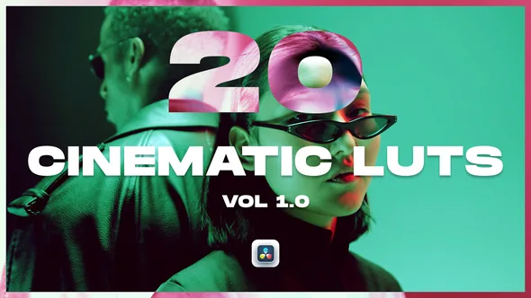 20 Cinematic LUTs — DaVinci Resolve · Color grading