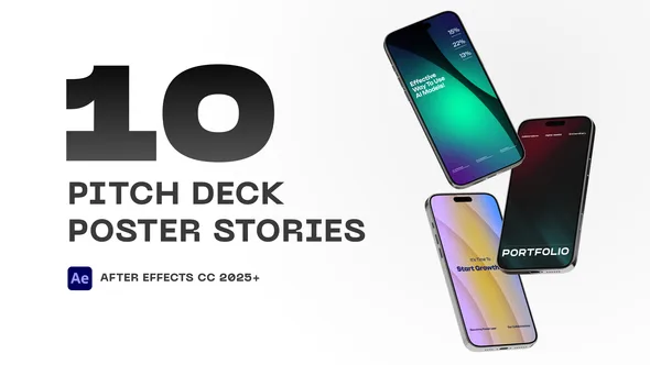Pitch Deck Posters & Stories — After Effects · Presentation design